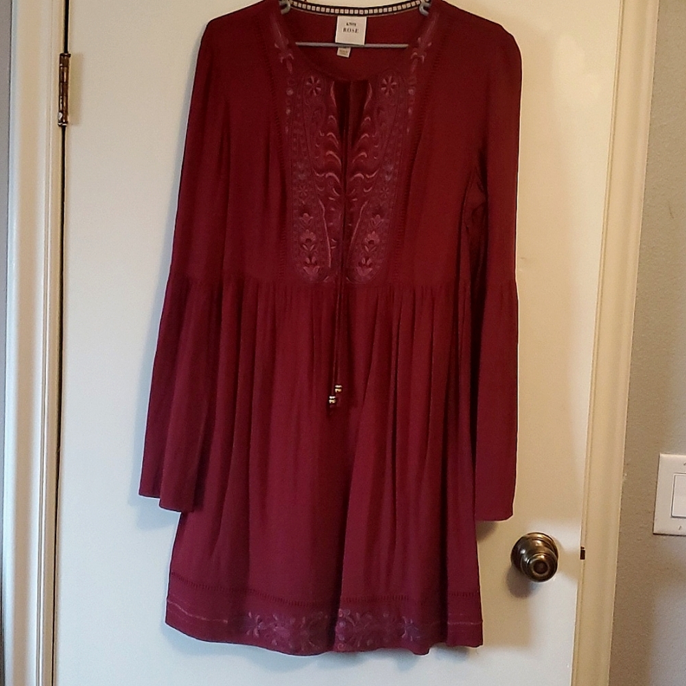 Maroon Boho Dress